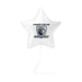 White star-shaped mylar balloon featuring the Corner Canyon High School Chargers logo and text in navy blue.