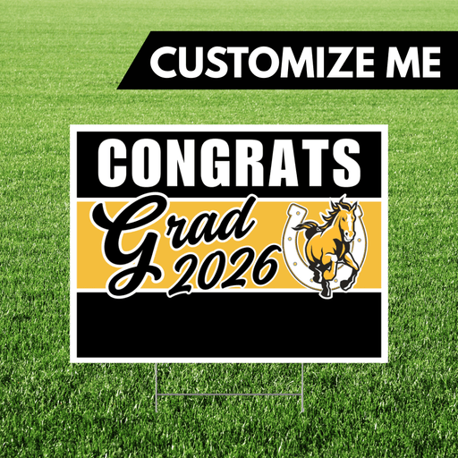 Cottonwood High School Custom Name Grad Yard Sign 24" x 18" | 1 ct