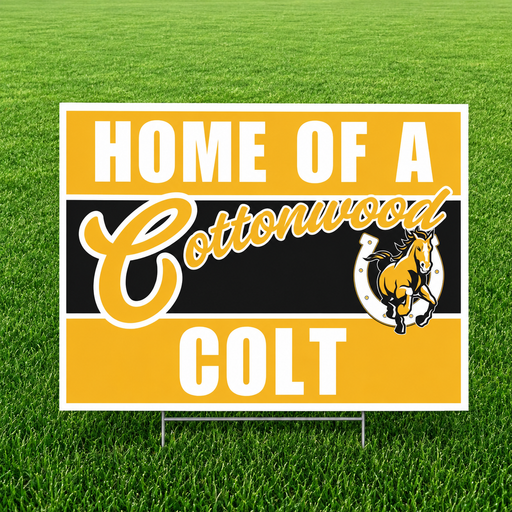 Cottonwood High School Spirit Yard Sign 24" x 18" | 1 ct