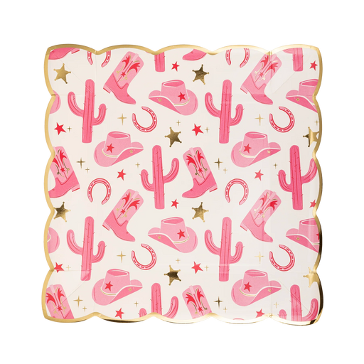 Cow Gal Pattern Paper Plate 9" | 8 ct