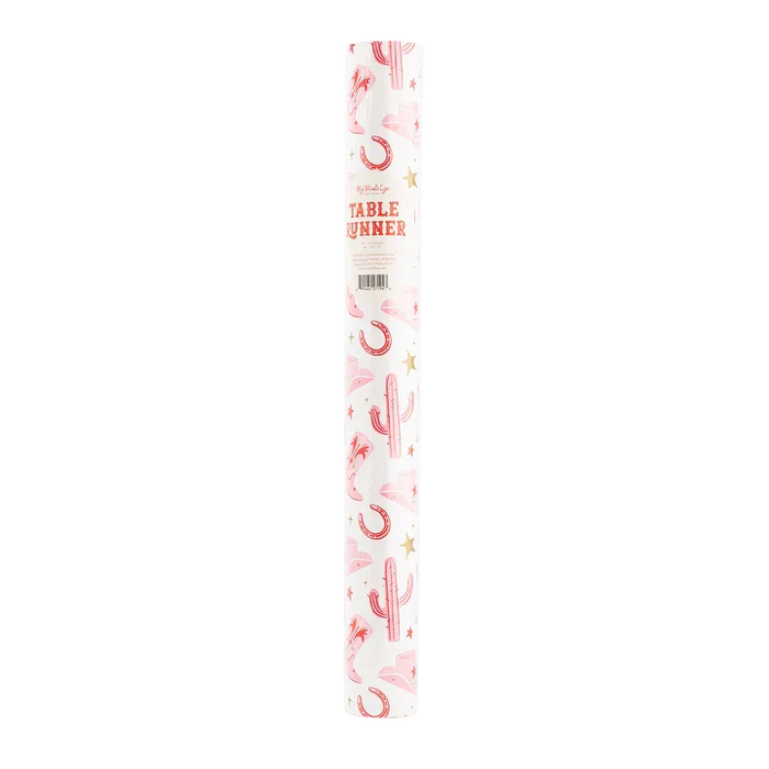 Cow Gal Pattern Paper Table Runner 16" x 120" | 1 ct