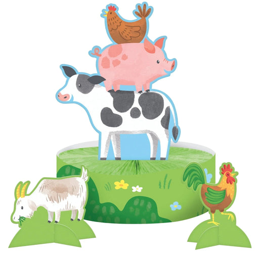 Farm Animals Honeycomb Center Piece | 3ct