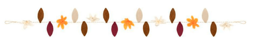 Crepe Paper Autumn Leaf Garland | 1ct