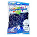 Pack of 50 crystal blue round latex balloons in a clear plastic Funsational branded bag with colorful confetti graphics and product details on the label.
