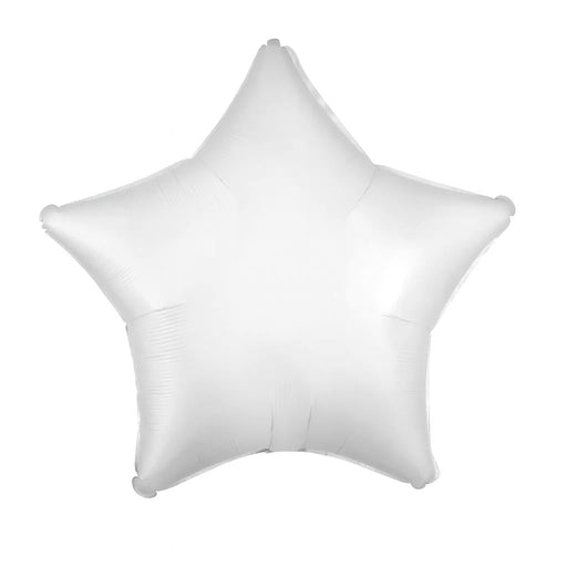 Custom "Text Only" White Mylar Star Balloon 18" | 1ct