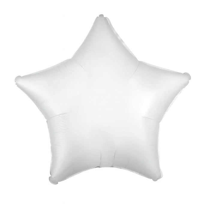 Custom Text Only White Mylar Star Balloon 18" | 1ct