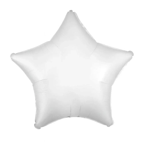 Custom Image White Star Mylar Balloon 18" | 1ct (4ct Min)