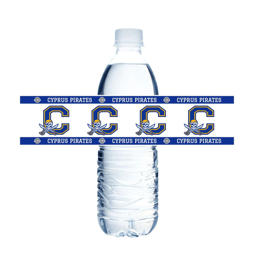 Cyprus UT Water Bottle Label 8.5x2" | 24ct