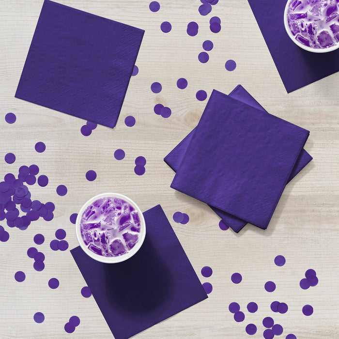 Beverage Napkin Purple - Party Supplies
