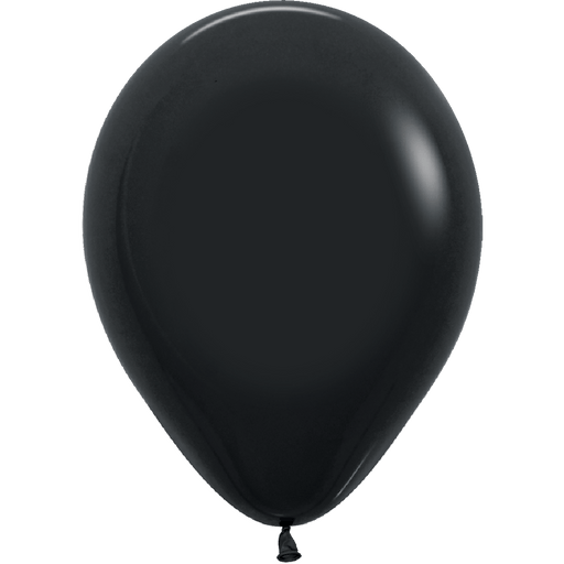 Deluxe Black Latex Balloon w/ Helium & Hi-Float, 11" | 1 ct