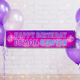 Demon Hunter  Happy Birthday To-Go Banner– 50" (1/pkg)
