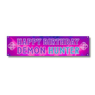 Demon Hunter  Happy Birthday To-Go Banner– 50" (1/pkg)