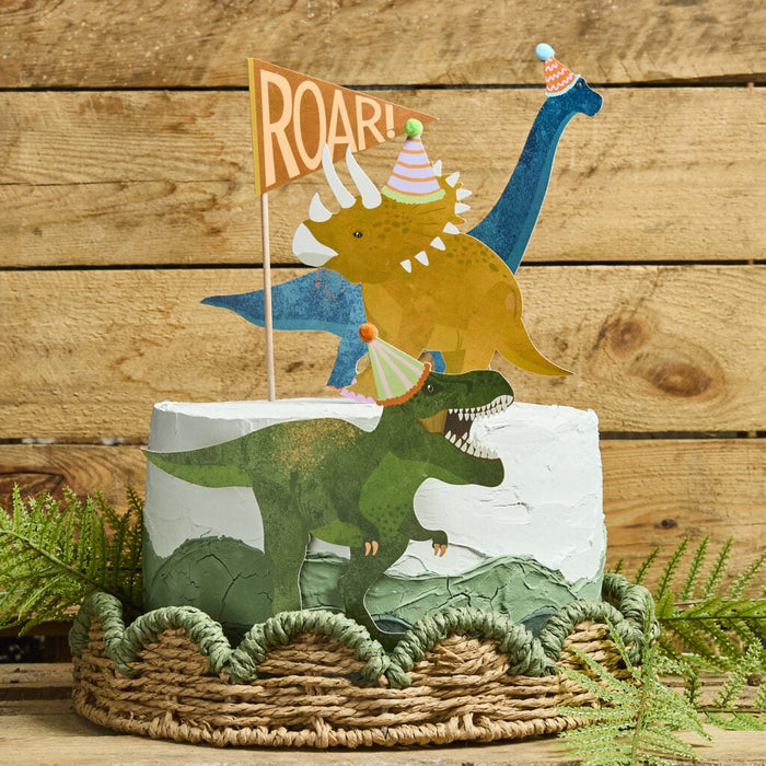 Dinosaur Card Cake Topper Set | 1ct - Zurchers