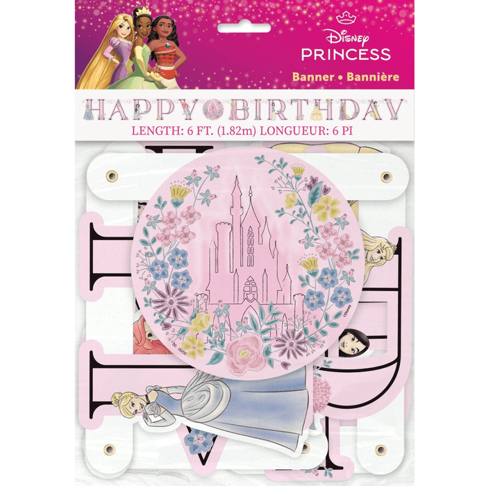 Disney Princess Happy Birthday Banner 6' | 1ct - Zurchers