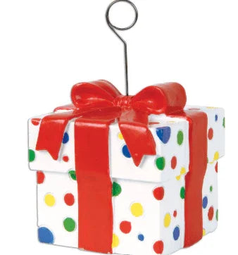 Dots Gift Box Photo/Balloon Holder | 1 ct