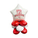 Balloon bouquet with 'East Leopards' design on a white background