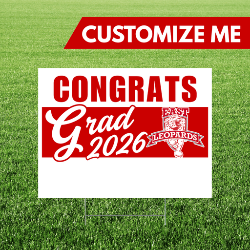 East High School Custom Name Grad Yard Sign 24" x 18" | 1 ct