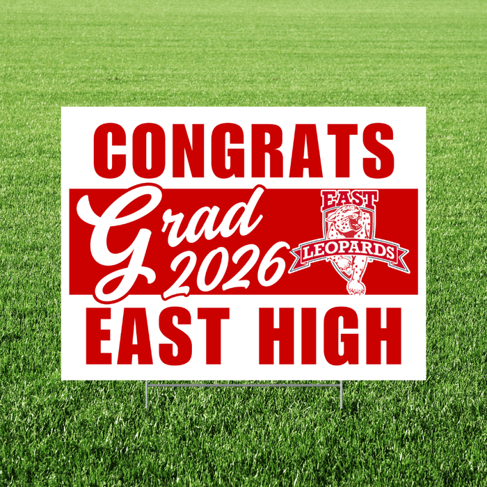 East High School Grad Yard Sign 24" x 18" | 1 ct - Zurchers
