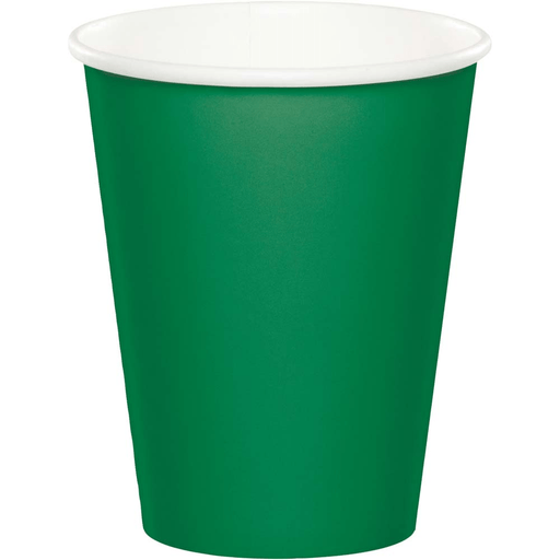 Emerald Green Paper Cups 9oz | 24ct