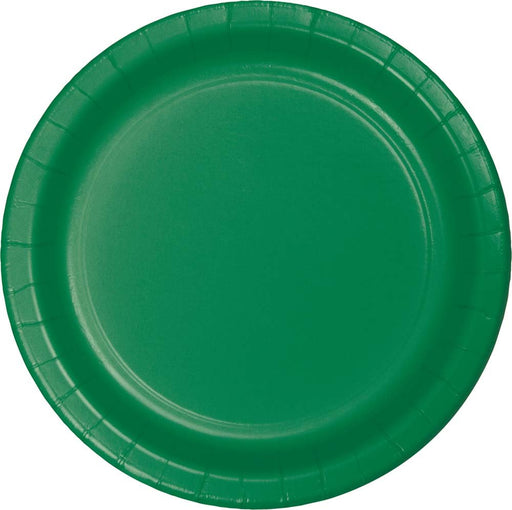 Emerald Green Paper Plates 9" | 24ct
