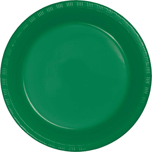 Emerald Green Plastic Dessert Plates 7" | 20ct