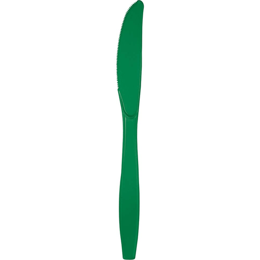 Emerald Green Plastic Knives | 24ct