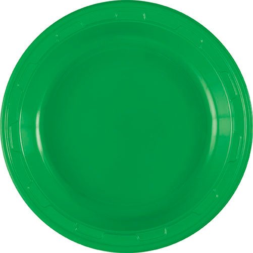 50ct 7in Plastic Plate Emerald Green - Party Supplies