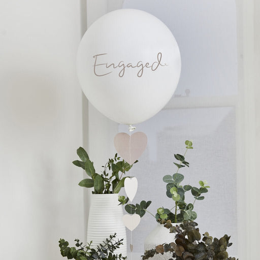Engaged Trailing Hearts Latex Balloon | 1ct