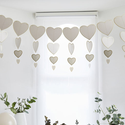 Engagement Heart Card Garland Decoration | 1ct