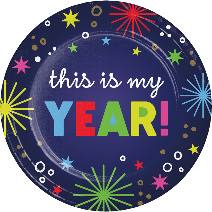 New Year's Beaming Plates 7" | 8 ct