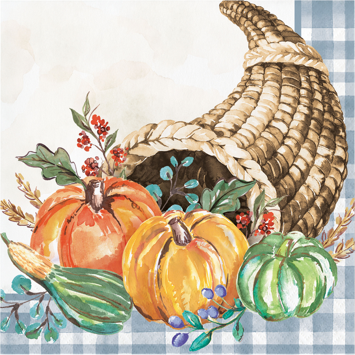 Decadent Cornucopia Lunch Napkins | 16 Ct