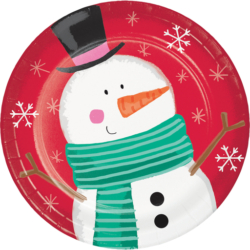 Bring on the jolly vibes with our Christmas Jolly Characters Snowman Plates! Our festive 7" plates come in packs of 8, perfect for your Christmas gatherings. Get ready to make it snow with this fun and festive plate set!