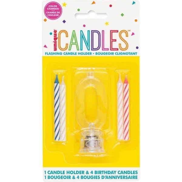 Flashing Candle Holder W/Birthday Candles 0 | 1ct - Zurchers