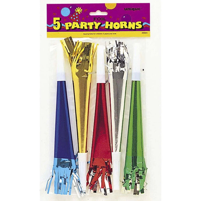 5ct Horns Assorted - Party Supplies