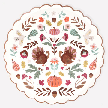 Folk Fall Dinner Plates | 1ct