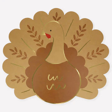 Folk Turkey Paper Placemats | 1ct