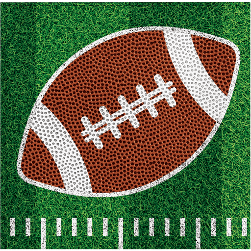 Football Field Lunch Napkins – Game Day Sports Tableware | 1ct