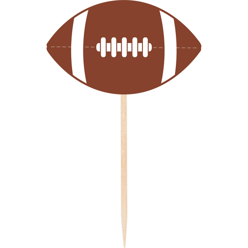 Football Party Picks – Brown Football Appetizer Toothpicks | 1ct