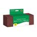 Dark brown foam brick with green packaging labeled "Football University Bad Call Brick" measuring 7.5 inches, containing one foam brick for throwing at bad referee calls.