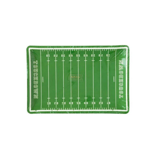 Football Field Shaped Paper Plate 11" | 8 ct