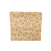 Tan kraft paper table runner with an all-over pattern of brown outlined footballs in various rotations.