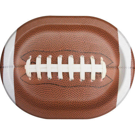 Football Oval Platter Paper Plates 12" | 8 ct