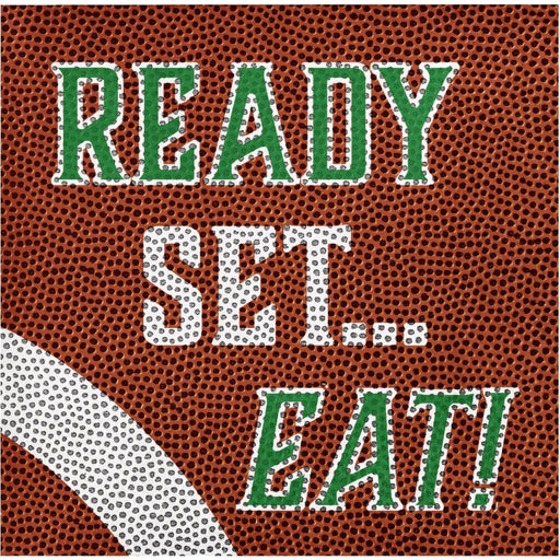 Football Tailgate Time Ready Set Eat Beverage Napkins | 16 ct