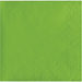 Bright lime green luncheon napkins with embossed quilted pattern details visible on the edges.