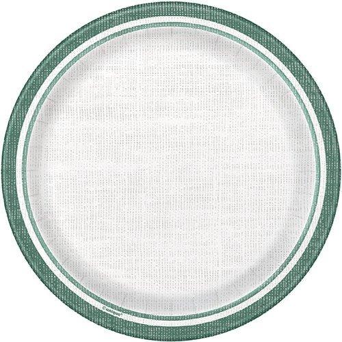 Fresh Greens Botanical Stripe Paper Plates 7" | 8ct