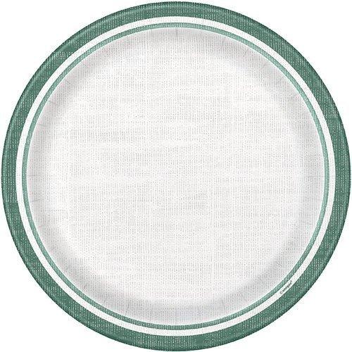 Fresh Greens Botanical Stripe Paper Plates 9" | 8ct