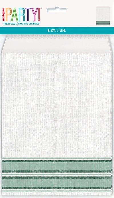 Fresh Greens Botanical Stripe Paper Treat Bags 6.5"x8.5" | 8ct