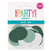 Jumbo Party Confetti package containing 36 count circular paper pieces in shades of white, light green, and dark green.