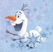 White snowman character with orange carrot nose on light blue background with purple and blue snowflake patterns, featured on a package of 16 napkins.