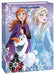 Purple and blue jumbo gift bag featuring Anna, Elsa, and Olaf the snowman with snowflake designs and winter-themed decorations.